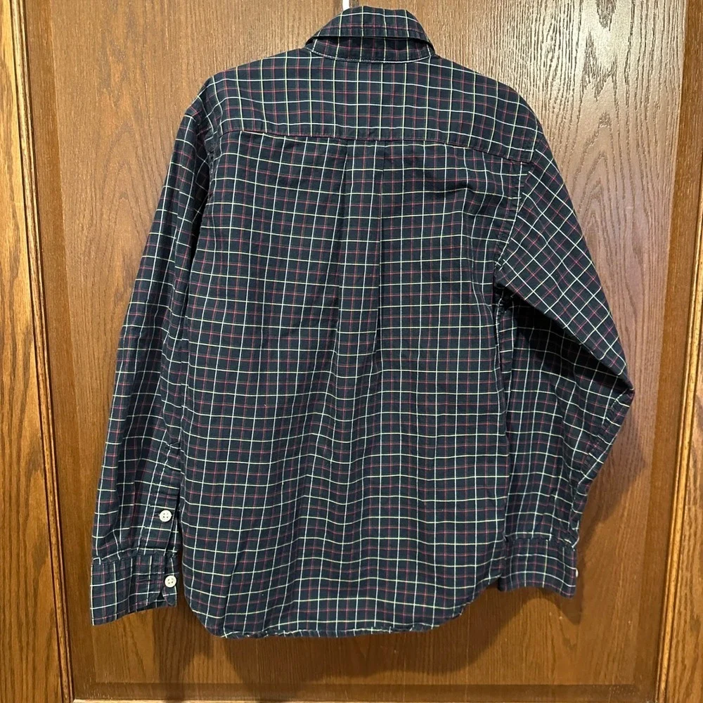 Kids Ralph Lauren Plaid Button Down Shirt Long Sleeve Red Blue Green Size S 8 10